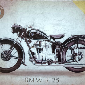 BMW R25, plechová retro tabuľka s potlačou