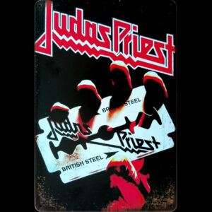 Judas Priest - British Steel, plechová tabuľka s potlačou