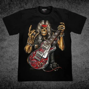 Smrťka s gitarou, rockové tričko