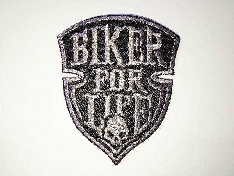 BIKER FOR LIFE nášivka malá