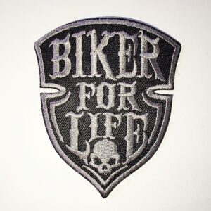 BIKER FOR LIFE nášivka malá
