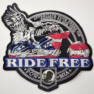 RIDE FREE nášivka veľká