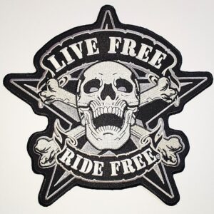 LIVE FREE RIDE FREE nášivka veľká
