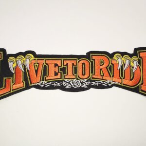 LIVE TO RIDE nášivka veľká