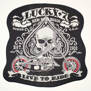 LUCKY 7 LIVE TO RIDE nášivka veľká