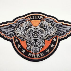 RIDE FREE nášivka veľká