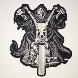 Smrtka na motorke nášivka veľká